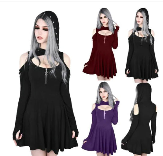 Chic Hooded Zip Dress Line - MANDOTOS INTERNATIONAL