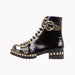 Rugged Studded Buckle Boots - MANDOTOS
