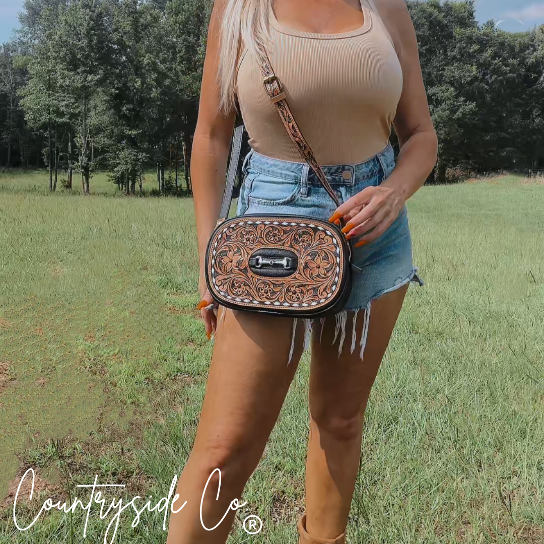 Bridle Belle Tooled Leather Handbag