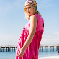 Romane Maxi Dress: Luxury Silk in Hot Pink, Effortless Elegance for Any Occasion - Apparel & Accessories