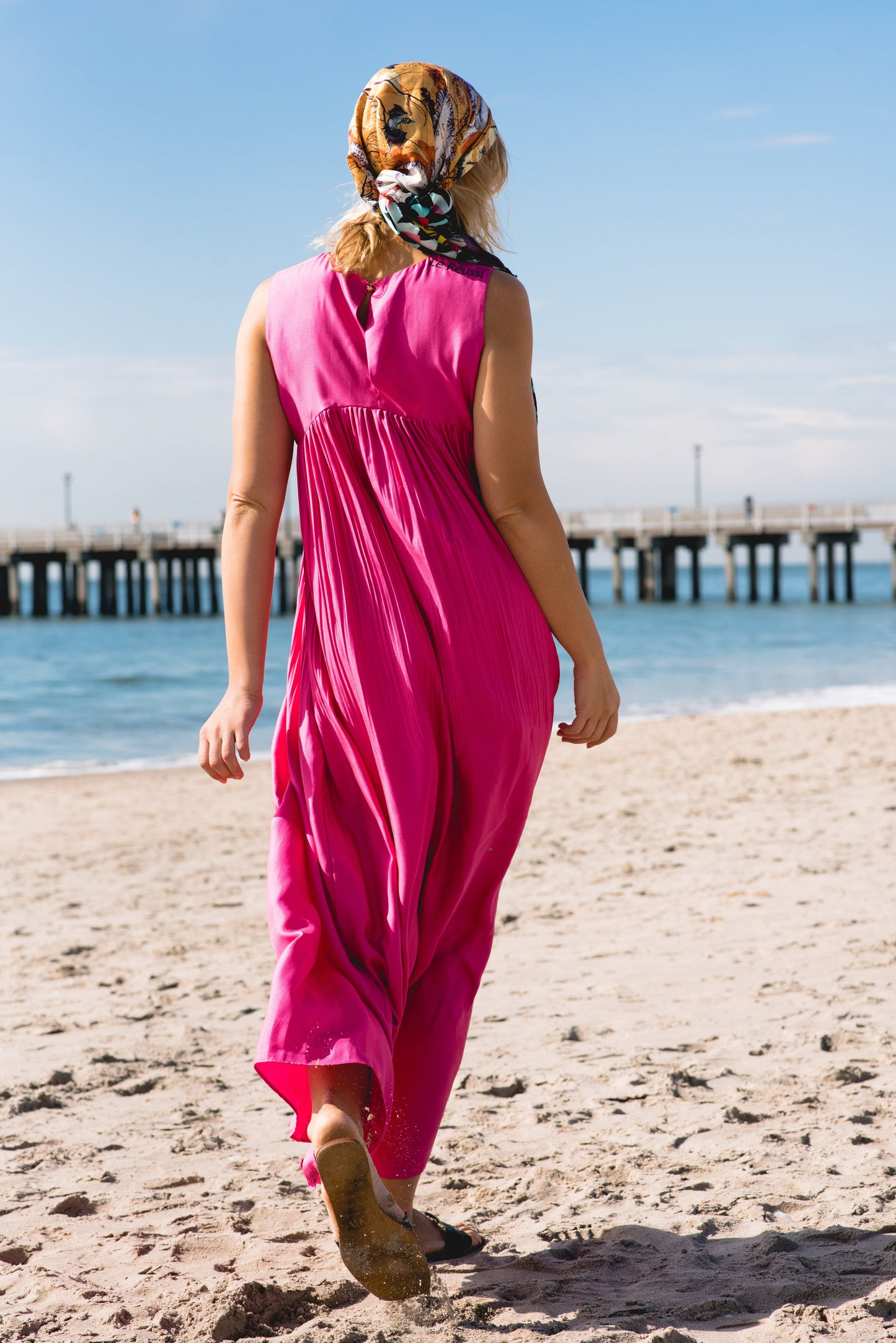 Romane Maxi Dress: Luxury Silk in Hot Pink, Effortless Elegance for Any Occasion - Apparel & Accessories