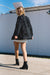 Valerie Black Designer Bomber Jacket: Luxe Sophistication for Modern Women - Apparel & Accessories