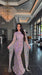 Basima Long Sleeve Floral Sequin Embellished Modest Evening Dress