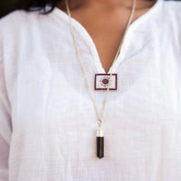 Black Tourmaline Protection Pendant Silver plated