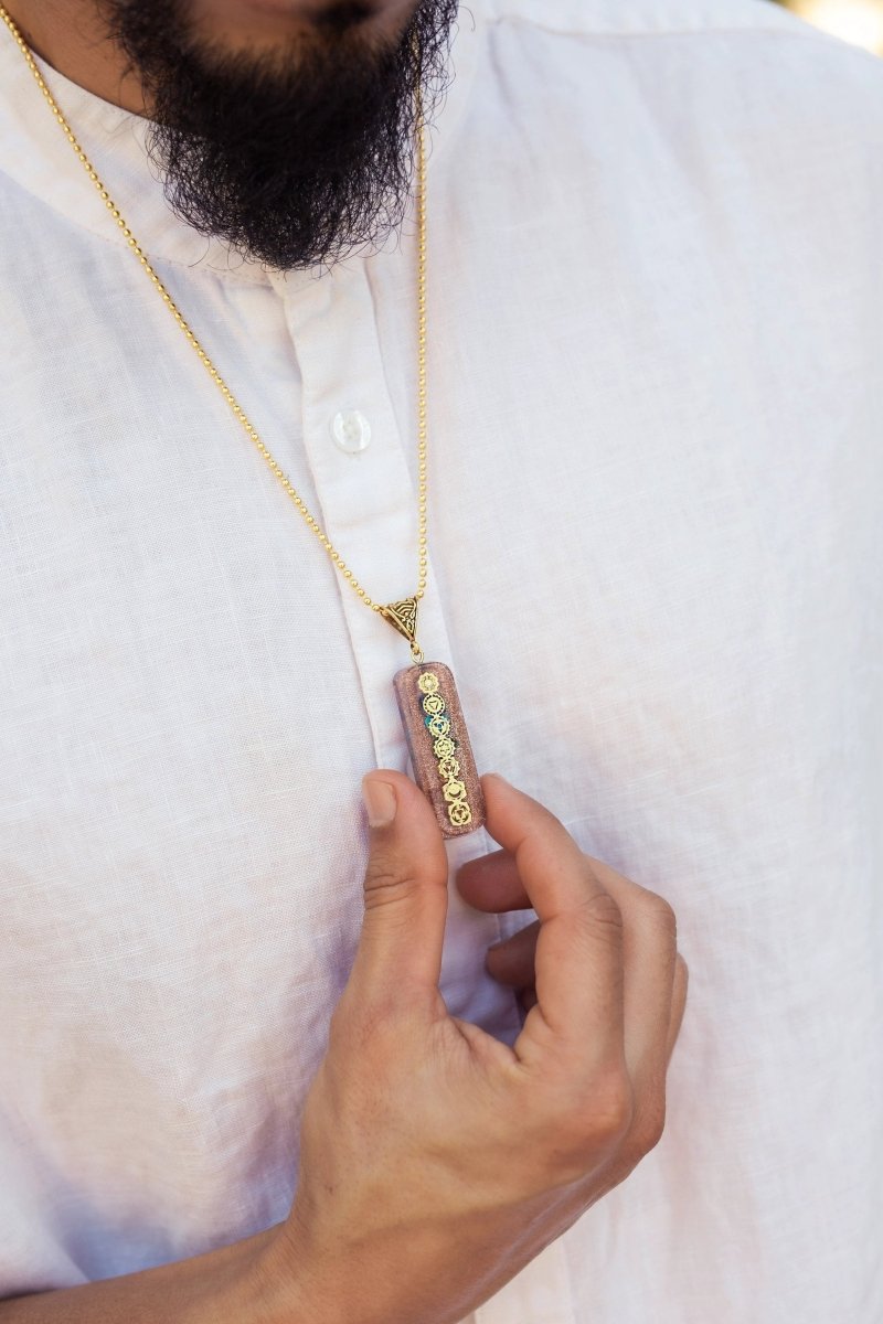 7 chakra Orgone Copper Pendant with Chain (Ships from USA!) Ancient Energy