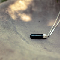 Black Tourmaline Protection Pendant Silver plated
