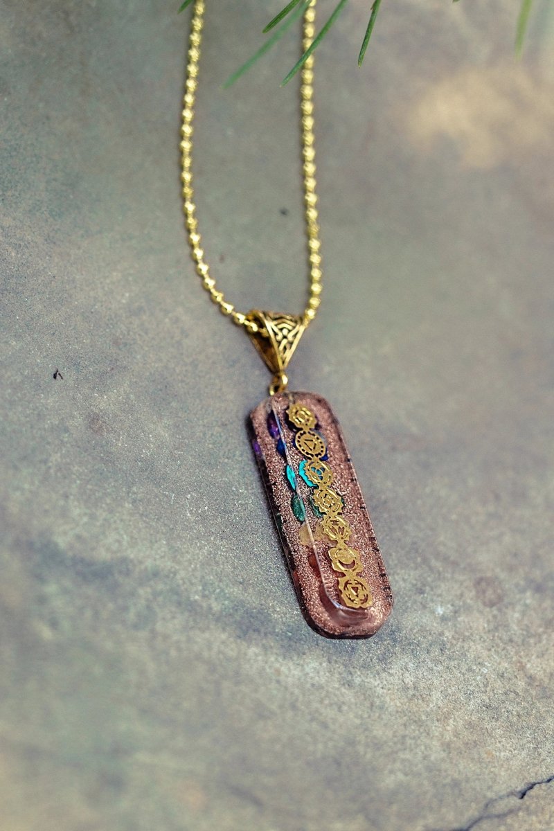 7 chakra Orgone Copper Pendant with Chain (Ships from USA!) Ancient Energy
