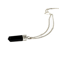 Black Tourmaline Protection Pendant Silver plated