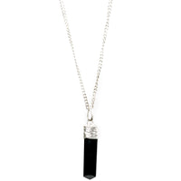 Black Tourmaline Protection Pendant Silver plated