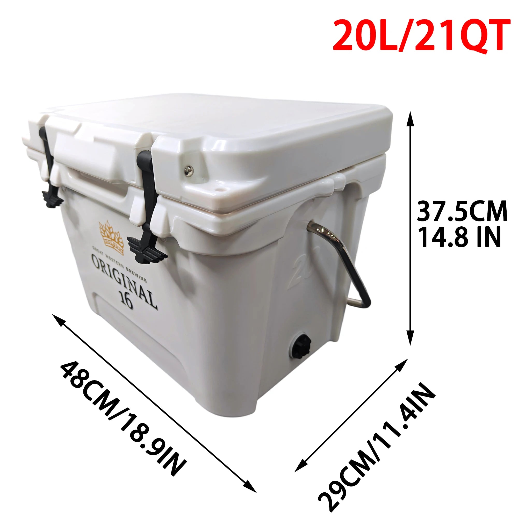 20L Classic Rotomolded Portable Cooler Box for Travel, Camping, Fishing, Sports & Home - MANDOTOS INTERNATIONAL