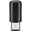 Cigarloong Portable Stainless Steel Cigar Case Anti-pressure Travel Leather Cigar Humidor Box