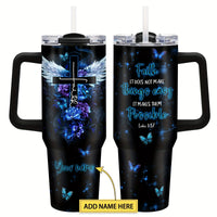Personalized 40oz Steel Vacuum Tumbler with Handle - MANDOTOS INTERNATIONAL