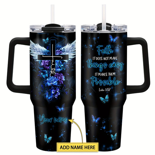 Custom logo 40 oz Stainless Steel Double Wall Vacuum Metal Cup Travel Coffee Mug 40oz Tumbler with Handle