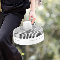 Rechargeable Outdoor Standing Fan with Remote, Adjustable Height, 4-Speed, LED Light, Power Bank, Portable for Home & Travel