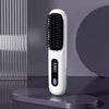 Cordless Portable Mini Hair Straightener - USB Rechargeable Hot Comb and Styling Brush for Travel