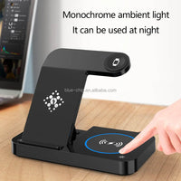 2025 Portable Travel Charger Triple Night Light Folding Mobile Phone Pad 3-in-1 Wireless Fast Charging Magnetic Type for Females
