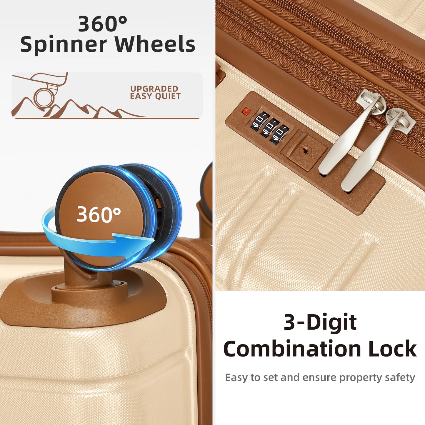 Water-Resistant Travel Luggage Sets with TSA Lock and Gym Bags - MANDOTOS INTERNATIONAL