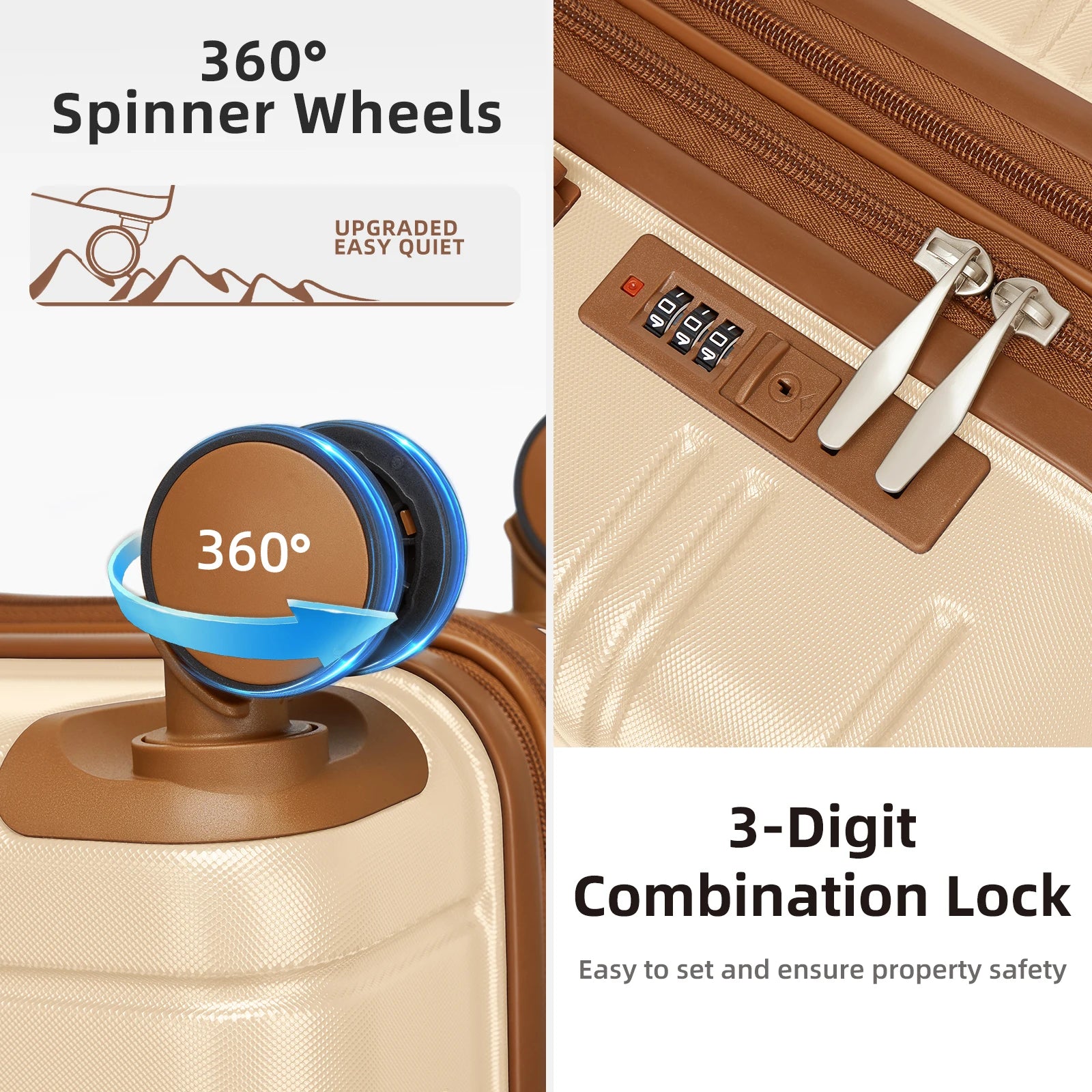 Water-Resistant Travel Luggage Sets with TSA Lock and Gym Bags - MANDOTOS INTERNATIONAL