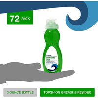 Eco-Friendly Dish Soap - 72 Bottles All-Purpose Travel Size 3 oz Fresh Scent - MANDOTOS INTERNATIONAL