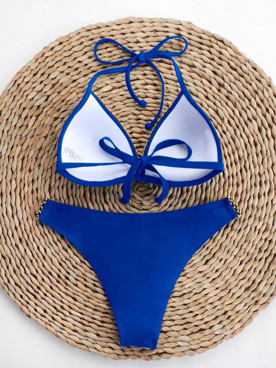 Push up Bikini 2023 Women Swimsuit Thong Bikinis Set Brazilian Sexy Halter Swimwear Woman Bathing Suits Swimming for Beach Wear