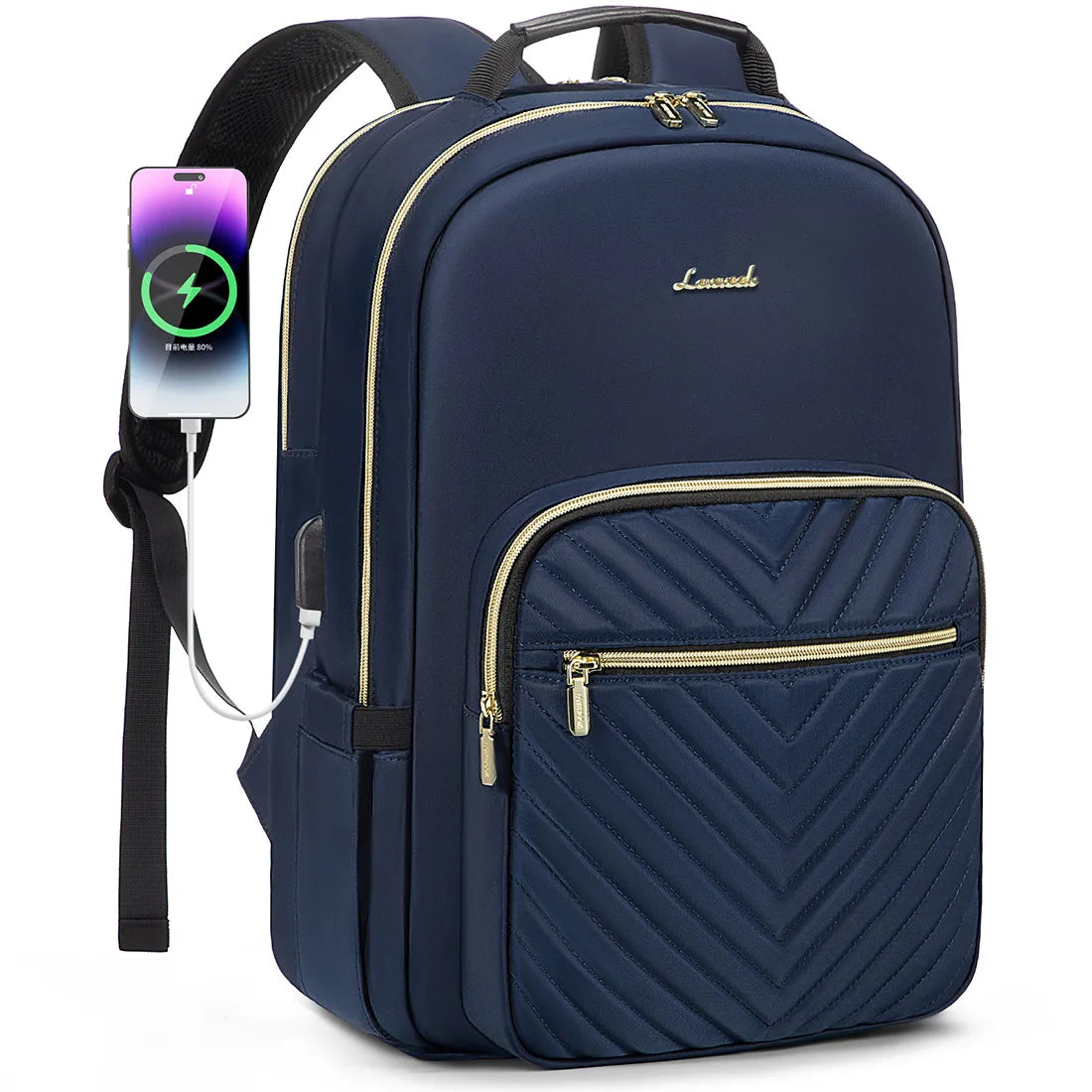 LOVEVOOK Luxury Nylon Teen College School Bookbags Waterproof Business 15.6 17 Inch Travel Laptop Backpacks Bags for Women Girls