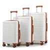 US Warehouse Luxury Lightweight Hard Shell 3 Pieces Travel Suitcases Set 20 24 28 Inch 3-Pieces Travel Suitcase Luggage Set