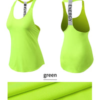 Women Gym Tops Black Sleeveless Yoga Top Women Fitness Shirt Gym Vest Running workout Sports Tops Letter Backless Shirt