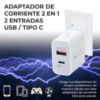 20W ELEGATE Turbo Charger With USB Type C Port QC3.0 Fast Charging Universal Power Adapter For Smartphones And Laptops CH.80 Mod