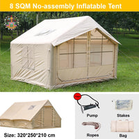 2025 NEW LA Large Luxury Outdoor Family Waterproof Durable Airtight House Travel Air Inflatable Tent for Camping