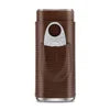 New Arrival Portable Men Gift Cigar Case Reusable 3 Cigars Capacity PU Leather Wood Cigar Tool Cutter Case Travel Storage Box