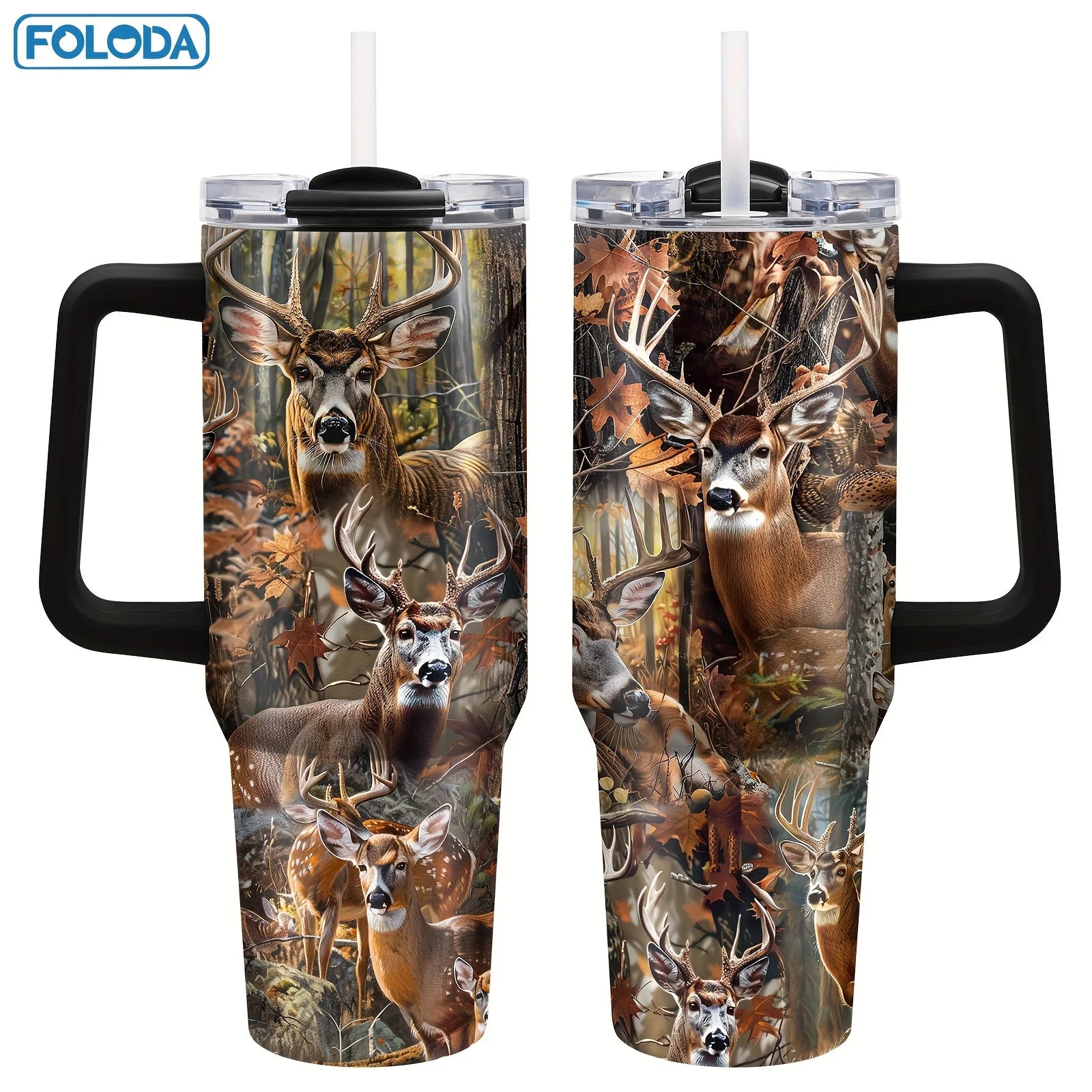 Custom logo 40 oz Stainless Steel Double Wall Vacuum Metal Cup Travel Coffee Mug 40oz Tumbler with Handle