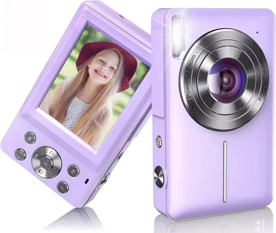 Gift for Teenager 2.4'' Display 44MP Photo Digital Shoot Travel Cinema Camera Digit Price Compact Vintage 4k Digital Camera