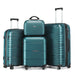Teal 4-Piece Luggage Set (12/20/24/28 Inch)  Hardside Suitcase Trolley with Spinner Wheels, Fashionable & Elegant Travel Luggage
