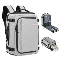 U.S Warehouse Multifunctional Large Capacity Gray Camping Backpack Lightweight Waterproof Outdoor Travel Backpack for Men Women