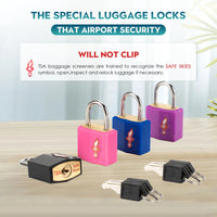 Multicolor Family Travel Kit with TSA Approved Luggage Lock Set - MANDOTOS INTERNATIONAL