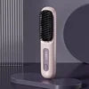 Cordless Portable Mini Hair Straightener - USB Rechargeable Hot Comb and Styling Brush for Travel