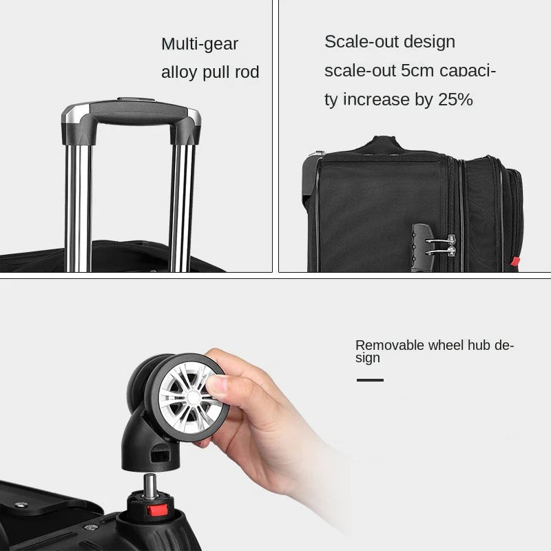 Oxford Unisex Travel Bag with Large Capacity Zipper Canvas Luggage with Lock Password Box Is Mainly