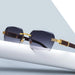 2024 New Fashion Wood Grain Leg Metal Sun Glasses Personalized PC Irregular Square Trendy Sunglasses