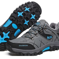 Brand Men Winter Snow Boots Waterproof Leather Sneakers Super  Warm Men's Boots Outdoor Male Hiking Boots Work Shoes Size 39-47