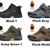 Brand Men Winter Snow Boots Waterproof Leather Sneakers Super  Warm Men's Boots Outdoor Male Hiking Boots Work Shoes Size 39-47
