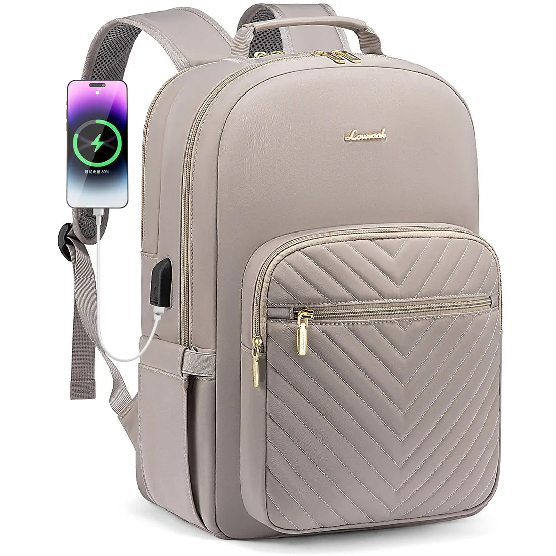 LOVEVOOK Luxury Nylon Teen College School Bookbags Waterproof Business 15.6 17 Inch Travel Laptop Backpacks Bags for Women Girls