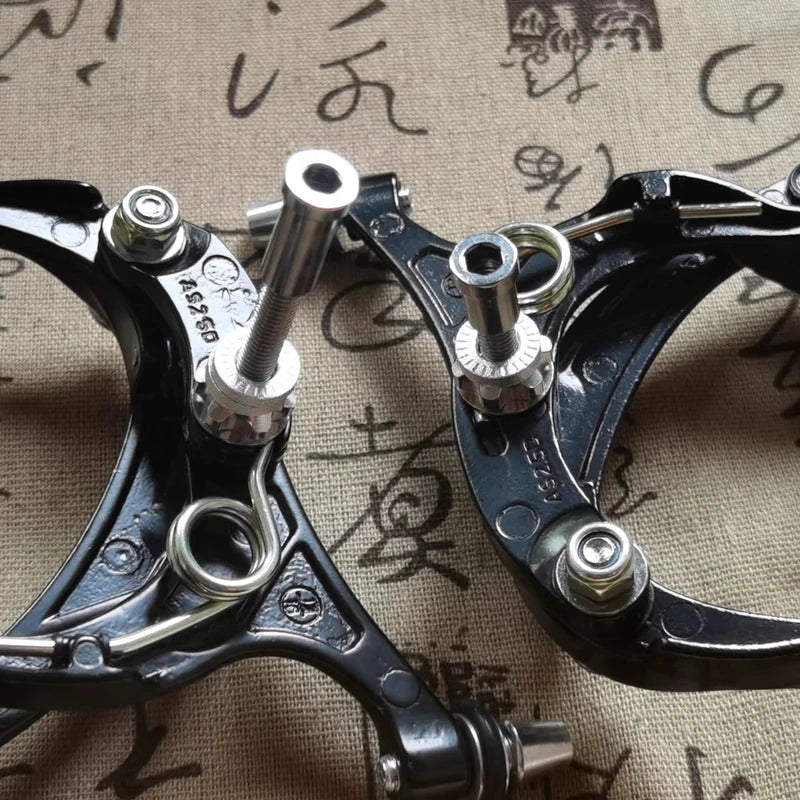 New Bicycle V-Brake AS2.5D-C Racing Road Dual Pivot Bike Aluminum Side Pull Caliper Brake Front Rear Brake 55-72mm MANDOTOS