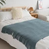 Super Soft Cozy Knitted Wool Throws Solid Color Nap Cover Blanket with Tassels Home Decor Travel Use Wholesale