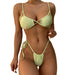 Unique Design Thong Bikini Lace up Beach Womens Swimwear 2 Piece Swimsuits