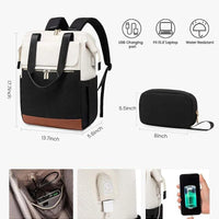Super Lightweight Women's Travel Laptop Backpack with Curved Shoulder Straps - MANDOTOS INTERNATIONAL