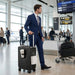 US Warehouse  Hard Shell Trolley Suitcases Lightweight Front Opening 20 Inches PC Travel Suitcase Luggage with Cup Holder