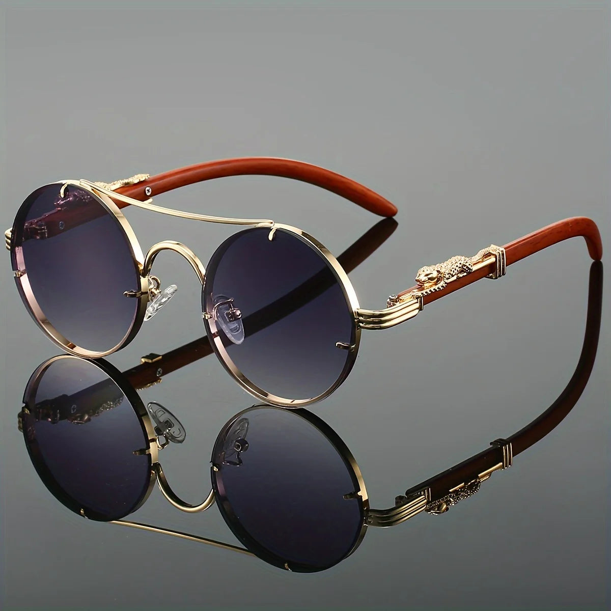 Men'S Black Metal Framed Fashion Glasses Sunglasses TAC Lenses for Day & Night Driving, Stylish Daily Leisure Wear