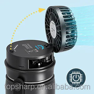 Portable 2-in-1 Water Bottle Fan 3 Speeds for Outdoor Travel - MANDOTOS INTERNATIONAL
