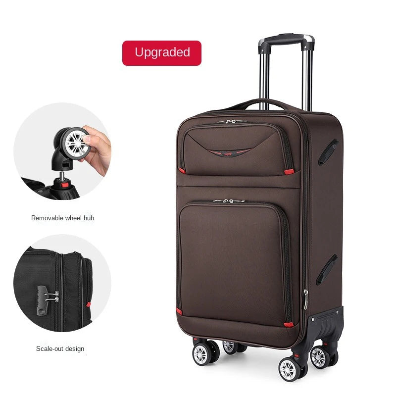 Oxford Unisex Travel Bag with Large Capacity Zipper Canvas Luggage with Lock Password Box Is Mainly