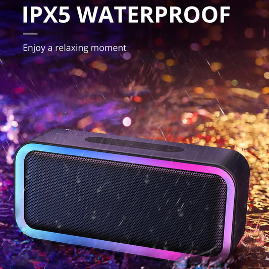 A6 Waterproof Bluetooth Speaker ACOME Portable Wireless Speaker 10W Sound RGB TWS Pairing V5.0 Bass for Party Travel Outdoor
